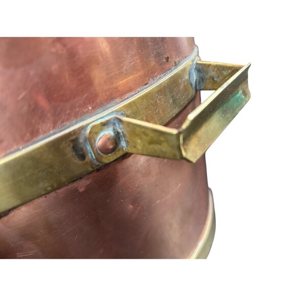 James Casey Hand Made Arts & Crafts Mission Copper & Brass Ice Champagne Bucket - Picture 4 of 16